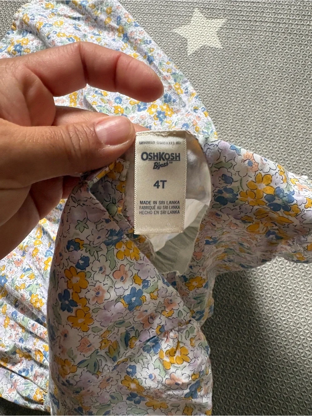 OshKosh B'gosh Yellow and Blue Floral Cotton Dress